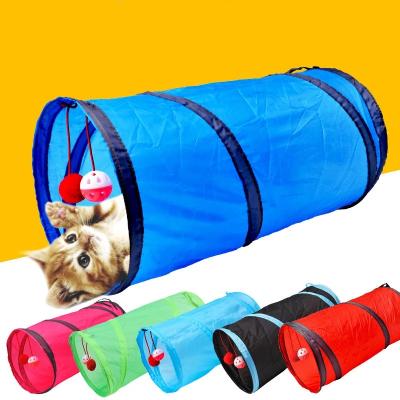 China 2021 Wholesale Manufacturer Viable Outdoor Collapsible Collapsible Toy 2 Way Cat Waterproof Tunnel for sale