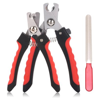 China Viable Dog Pet Nail Clippers Cutter Scissors Set Stainless Steel Grooming Clippers for sale