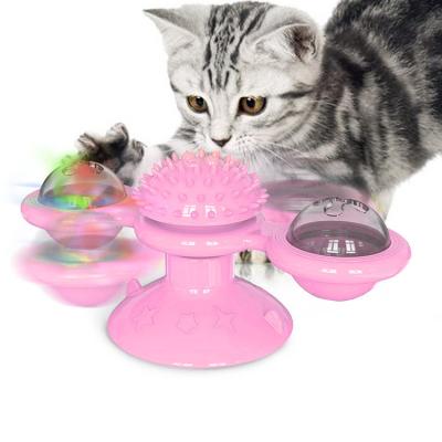 China Sustainable Newcomer Windmill Cat Toy Cat Interactive Toy Private Label for sale