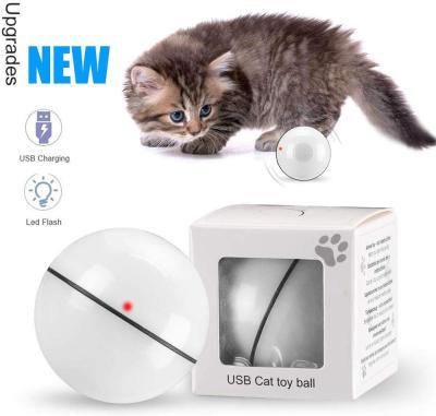 China Viable Pet Cat Toy LED Glow Cat Ball USB Charging Rolling Toy Cat Smart Electric Ball Manufacturer Direct Selling for sale