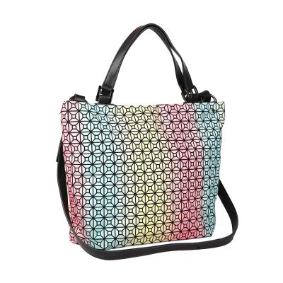 China Fashion Competitive Price Casual Geometric Pattern Female Bags Handbag for sale