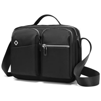 China Bolsa de Sling Adjustavel de Homens Cinza Bolsa de Crossbody de Nylon Grande Impressão Personalizada à venda