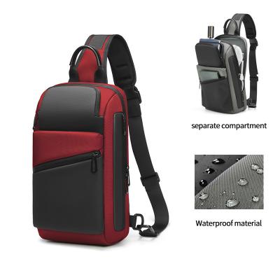 China High Capacity Waterproof Mens Sling Bag Sports Crossbody Bag Wear Resistance for sale