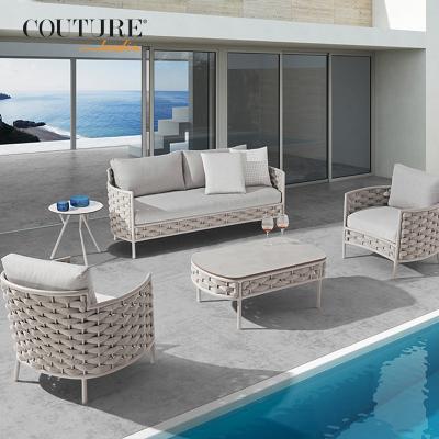 China All Weather Buckle Cooling Rattan Seam Garden Sofa / Wicker Outdoor Sofa Set Furniture Indoor And Sofa Set Outdoor Furniture for sale