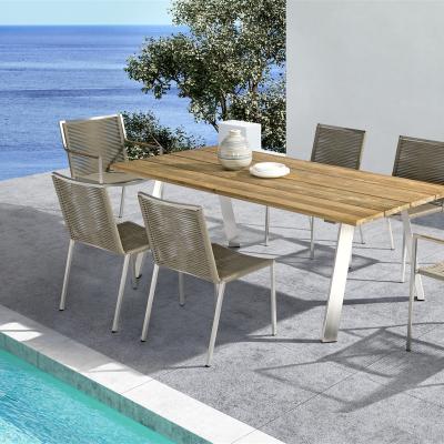 China Uland Modern Outdoor Industrial Steel Patio Furniture, Patio Table and Chairs Outdoor Furniture, Outdoor Dining Table and Chairs for sale