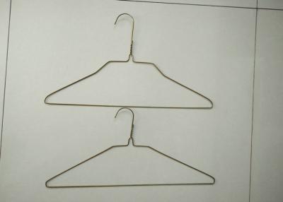 China Gold Coated Galvanized Wire Hangers , Metal Wire Hangers For Shirts for sale