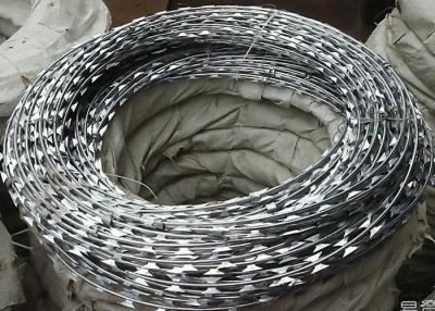 China BTO-22 Security Concertina Razor Barbed Wire Galvanized Surface 0.5mm Thickness for sale