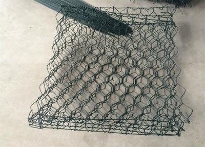 China Pvc Met een laag bedekte Gabion-Doos Dubbele die Draai 2*1*1m voor Behoudende Muur wordt geweven Te koop