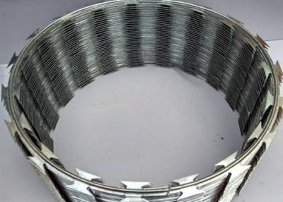 China Poland 900mm Coil Thermal BTO-22 Concertina Razor Barbed Wire 0.5mm Thickness for sale