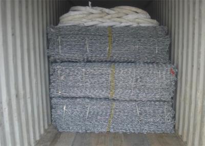 China Hexagonal Woven Mesh Gabion Box , Gabion Retaining Wall 1x1x0.5m 2x1x1m for sale