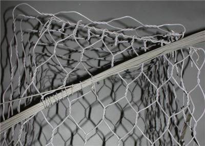 China Double Twist Pvc Coated Gabion Basket / Galvanized Wire Mesh 2m x 1m x 1m for sale