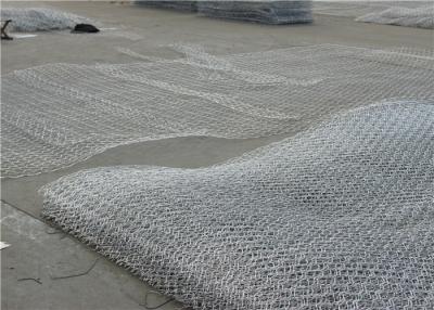 China 80x100mm Zinc Coated Double Twist Gabion Box For 2x1x1m Rock Filled for sale