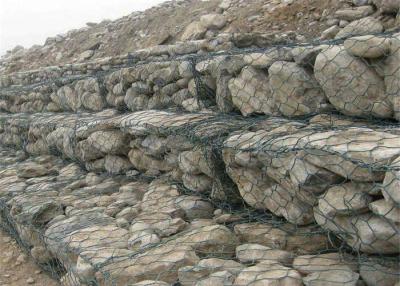 China Pvc Coated Green Colors Gabion Box , Gabion Wire Mesh Size 3*1*1 for sale