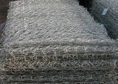 China Cestas Bunnings, muro de Galfan Gabion de contención de la jaula de la roca con el agujero hexagonal en venta