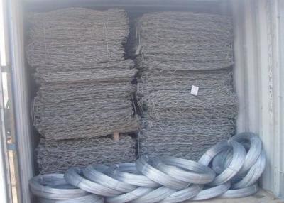 China Galvanized Gabion Box Wire Mesh / Wire Basket For Stone Retaining Wall for sale