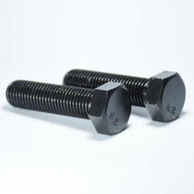 China GR 8.8 Hexagon Bolt Steel High Tensile Oxide Hex Bolt DIN 933 Black Factory Price for sale