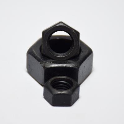 China Heavy Industry Black Oxide Metric And Inch Size Threaded Hex Nut DIN 934 Standard Nut Grade 8.8 for sale