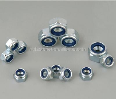 China C1008 Hebei DIN985 galvanized nylon lock nut, self loack nut produced by HanDan HaoQiang Fasteners Co., Ltd for sale