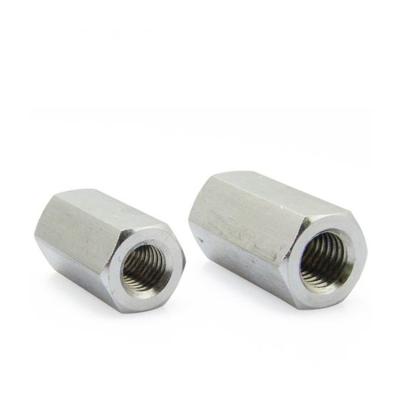 China Heavy Industry Long Hex Nut White Galvanized With UNC Thread for sale