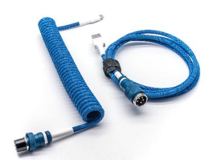 China Spiral Coiled Spiral Coiled Paracord With Double PET Sheathed Cable Type C USB Cable For Mechanical Keyboard Flyer Connector for sale