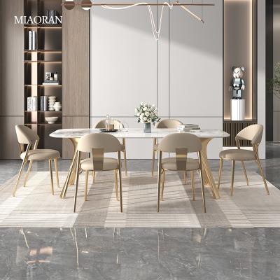 China Modern dining tables and chairs luxury dining table set modern rectangular dining table set for sale