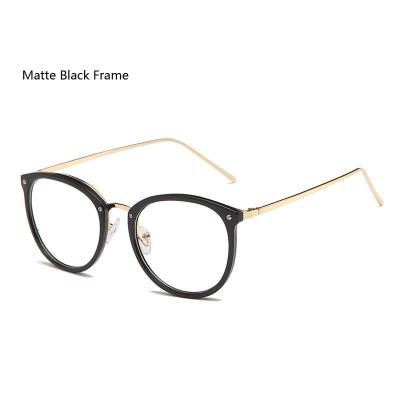 China Optical Ladies Round Retro Shade Classic Outdoor Women Eyewear Women's Wild Literary Metal Glasses Glass Frame for sale