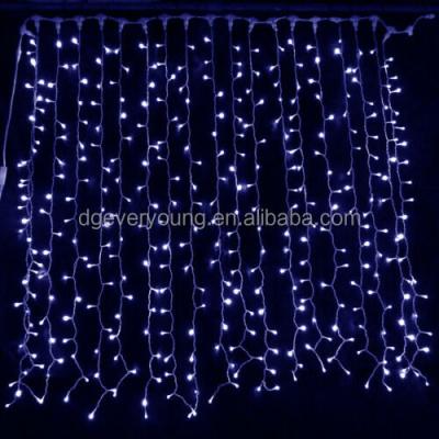 China Waterproof Outdoor PVC Wire String Light String Lights IP44 Christmas LED Light Curtain Extendable T Sockets for sale