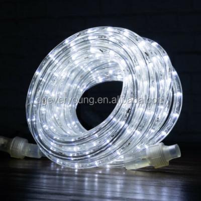 China String Type Waterproof IP 65 Outdoor 50m Led Neon Light Cable Rope Tube LED Rope Lighting 1 Meter 11.5mm Diameter Horizontal Cut for sale