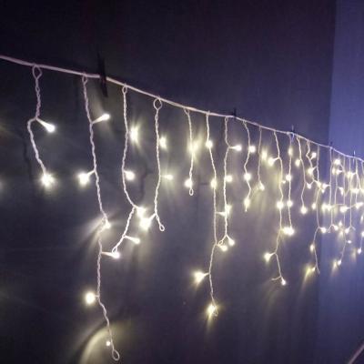 China String Type 240v Multi Color LED String Icicle Light Christmas Decoration IP44 Waterproof Christmas Decorative Lights for sale