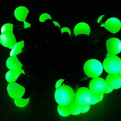 China Ball Type String Green Overall 17.5mm Led Fairy Christmas Light String Garland Chain For Xmas Party Holiday Wedding for sale