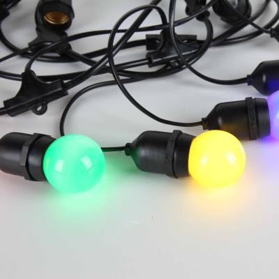 China E27 E26 Party Heavy Duty Festoon Hanging String Drip String Outdoor Patio Type Led Connectable String Lights PVC Cable for sale