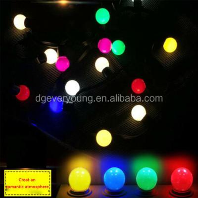 China String Type 110v E27 G45 1W Multi Color LED Bulbs Scallop Party Lights For Indoor Outdoor for sale