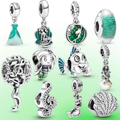 China Ariel Full Series CLASSIC 925 Sterling Silver The Little Mermaid Ariel Charm Bead Fit Original Pandora Bracelet Women Jewelry DIY for sale