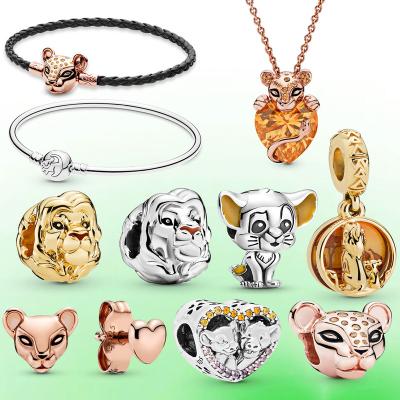 China Wholesale DIY High Quality Charm Jewelry S925 Factory Lion King Pendant Necklace Pendant Bracelet for sale