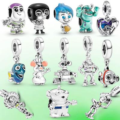 China FASHIONABLE Sterling Silver Dolly Charm 2022 New Series Pixar Wall - e Beads Bracelet & Bangle Jewelry Children's Day Fit GIF for sale