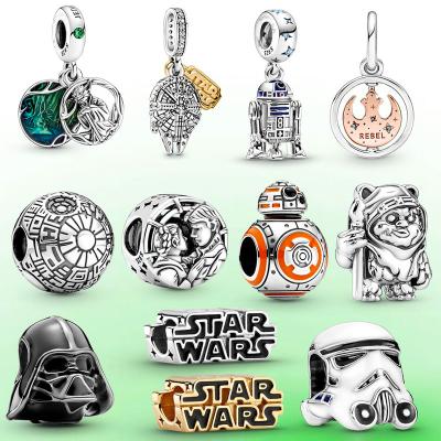 China CLASSIC Original Wholesale 925 Sterling Silver Baby Jewelry Yoga Pendant Star Wars Charm For DIY Charm Silver Bracelet for sale