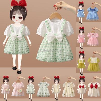 China 2023 New Fashion Anti-wrinkle Baby Girl Dress Elegant Dress Hot Selling Sleeveless Lace Baby Girl Dress for sale