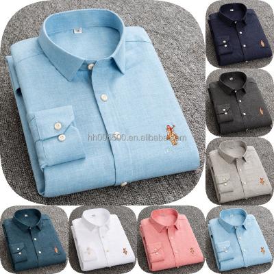 China Anti-pilling new fashion printing casual slim fit cheap factory direct wholesale long sleeve business men's shirts for sale