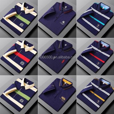 China factory wholesale 100% Cultural Logo Golf Polo Shirt Short Sleeve Men's Shirt Embroidery Cotton Custom Anti-wrinkle Slim Fit Polo T-shirt for sale