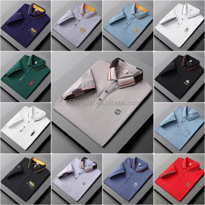 China Anti-Wrinkle Designer Polo Shirt High Quality 100% Cotton Slim Fit Plus Size Men's Polo Shirt Fashion Custom Embroidery for sale