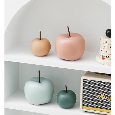 China Creative Ceramic Nordic Modern Home Decorations Apples Apple Fruit Crafts Christmas Arts Apple Desktop Figurines Ornaments for sale