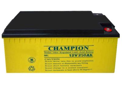 China China Champion Solar Battery  12V250AH NP250-12-G Sealed Lead Acid GEL Battery, Solar Battery, Deep Cycle Battery for sale