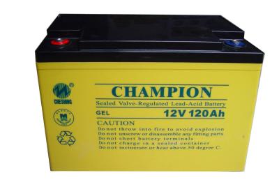 China China Champion Solar GEL Battery  12V120AH NP120-12-G Sealed Lead Acid Solar Battery, Deep Cycle Solar Battery for sale