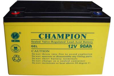 China China Champion Solar GEL Battery  12V90AH NP90-12-G Sealed Lead Acid Sola GEL Battery, Deep Cycle Solar Gel Battery for sale