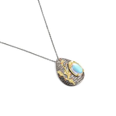 China Vintage 2022 New Fashion Gold Plated Crystal Zircon Female Jewelry Necklace Pendant for sale