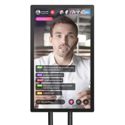 China Live Streaming Equipment Broadcast Intelligent Device Advertising Hot Sale 21.5 Inch Facebook Live Broadcast Equipment Live Streaming Broadcast Desktop Projection Display for sale