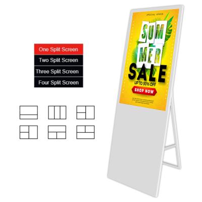 China USB Key In Floor Standing Standing 43inch Portable LCD Advertising Display Digital Signage Digital Poster for sale