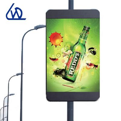 China P4 Outdoor Waterproof Led Advertising Light Box Outdoor Double Sided Street Lamp Led Digital Signage Advertising Display for sale