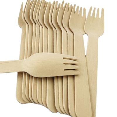 China Best Selling Factory Eco-friendly Compostable Biodegradable Manufacturer Disposable Cutlery Set Wooden Fork Spoon Knife for sale