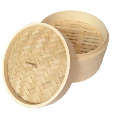 China Large Sustainable Hot Selling Natural Bamboo Steamer Dumpling Commercial for sale